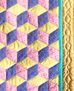 babyquilt rosablaue rauten