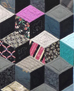 quilt schwarze rauten